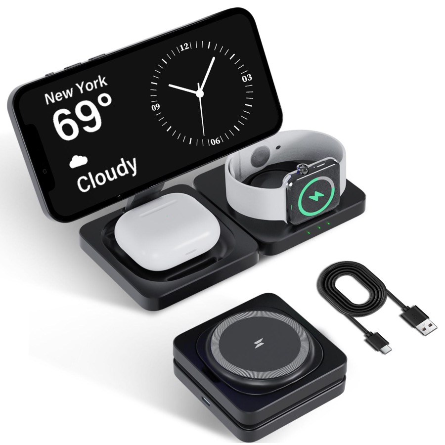 Sigerio Studio Power Hub - 3 in 1 Charging Station for Apple Magsafe Charger Travel Accessories