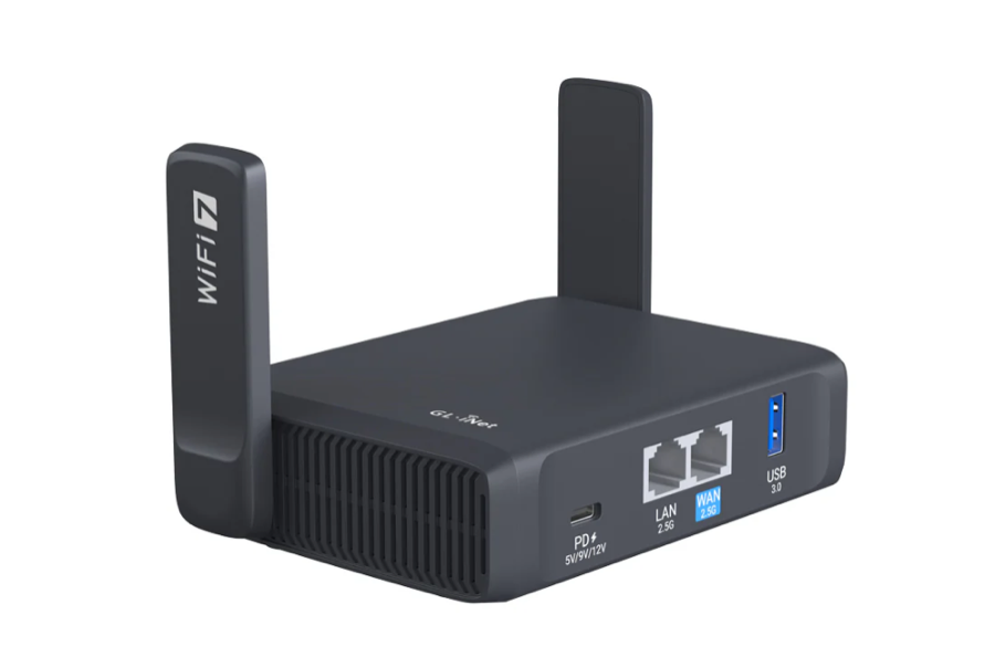 GL.iNet Remote Studio Router - GL.iNet GL-BE3600 (Slate 7) Portable Travel Router