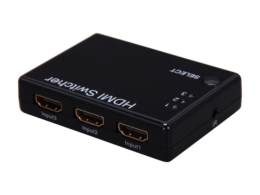 Nippon Labs Display Signal Control - Nippon Labs HDMI-3X1-SWT HDMI Switch Hub with 1 Output Female Port and 3 Input Fem